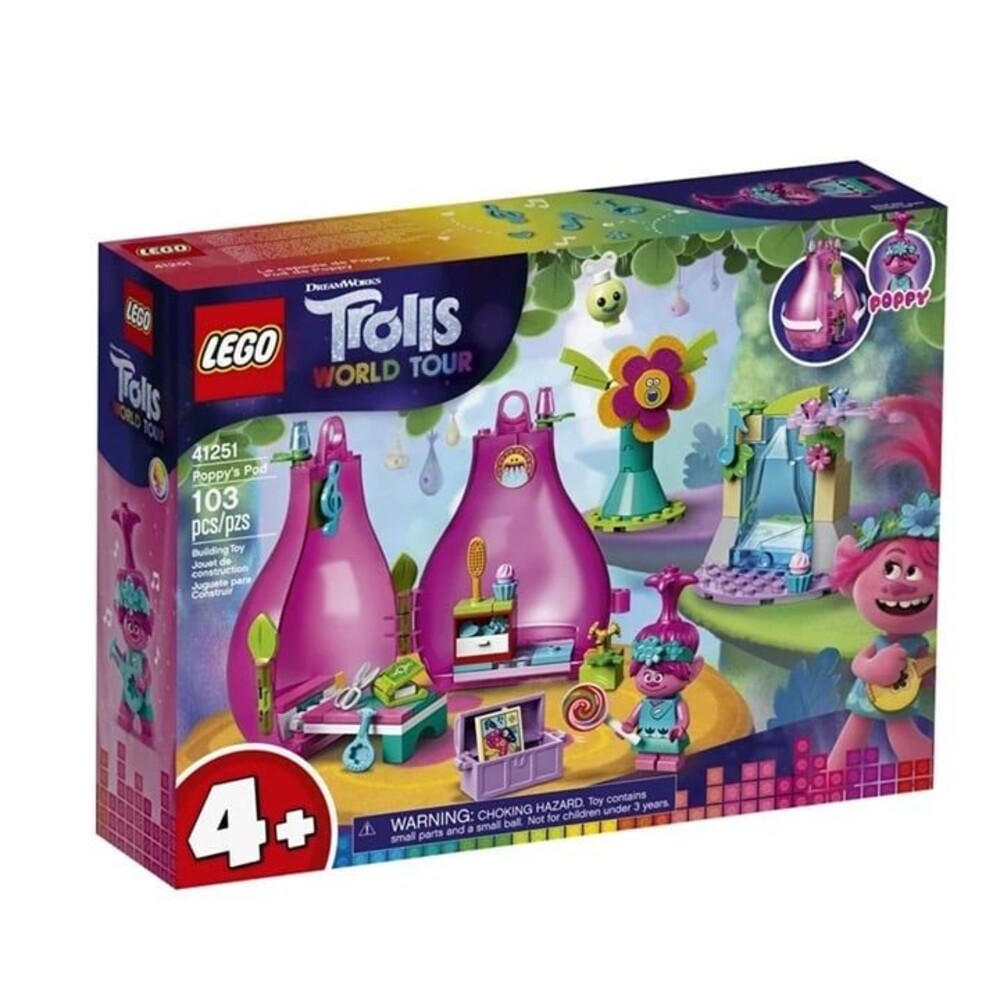 LEGO Trolls World Tour Poppy’s Pod 41251 Playhouse Building Kit with Poppy - Picture 2 of 6